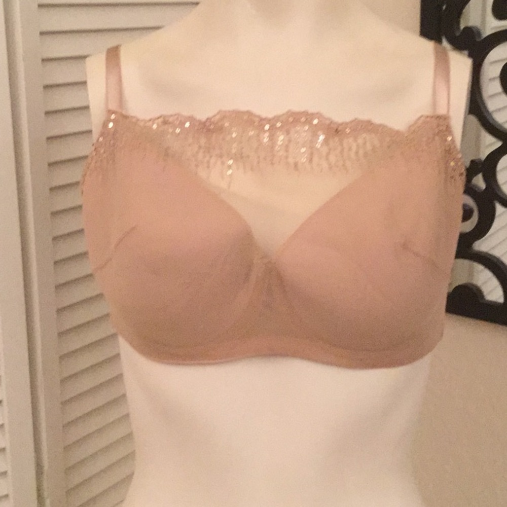SOMA NWT CAMISOLE BRA W SEQUINS 38D